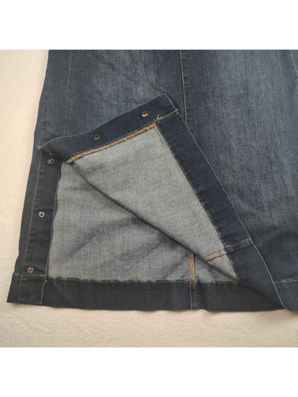 Christopher & Banks Denim Skirt Womens sz 10 Long Modest - Picture 4 of 9